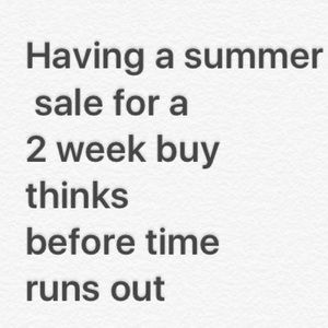 Having a summer sale